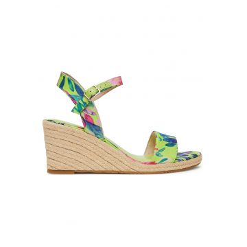 Sandale dama -  espadrile - verde - tesatura -