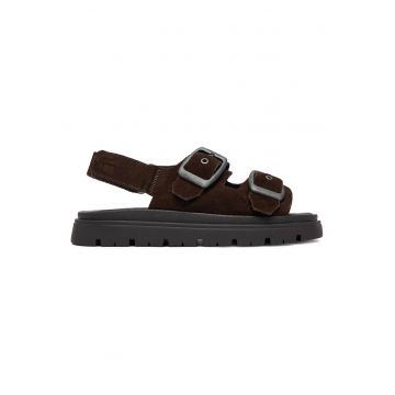 Sandale dama - G-Star Raw - piele intoarsa - inchidere velcro - maro - Maro