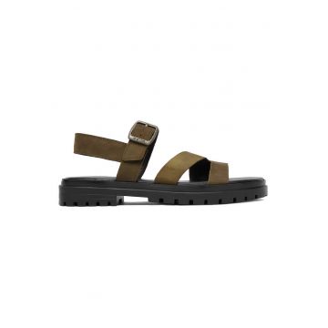 Sandale dama G-Star Raw - piele naturala - kaki - sistem inchidere catarama - multicolor