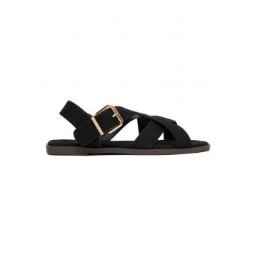 Sandale dama  negru - material textil - Negru