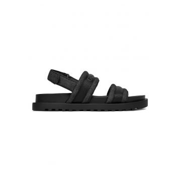 Sandale dama  negru - material textil - Negru