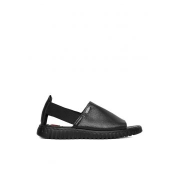 Sandale dama  negru - textil - design minimalist - Negru