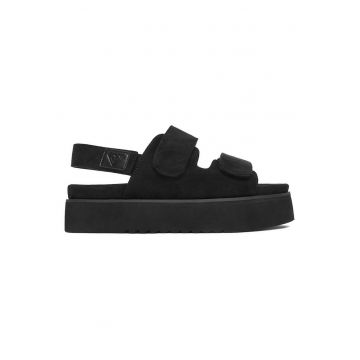Sandale dama  negru - textil - Negru
