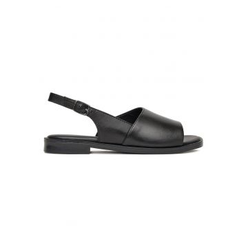 Sandale dama -  piele naturala - negru -