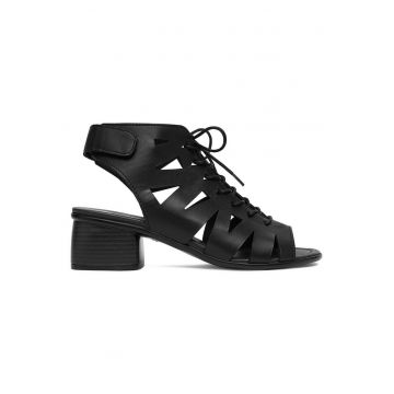 Sandale dama  piele naturala - negru - Negru