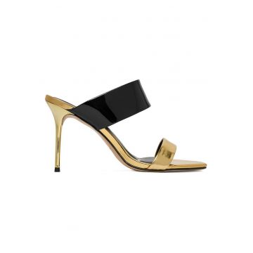 Sandale dama  piele naturala - toc elegant - negru - weCare - Negru