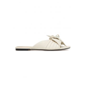 Sandale dama  x Marilyn Monroe - piele naturala - alb - tocuri suplimentare - certificat LWG -