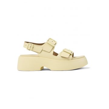 Sandale de piele cu catarama Tasha - Galben