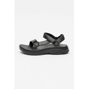 Sandale din material sintetic cu inchidere velcro - Negru