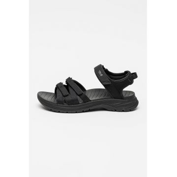 Sandale din material textil cu inchidere velcro - Negru