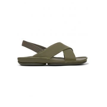 Sandale din piele cu bretele incrucisate Right Isdla - Verde
