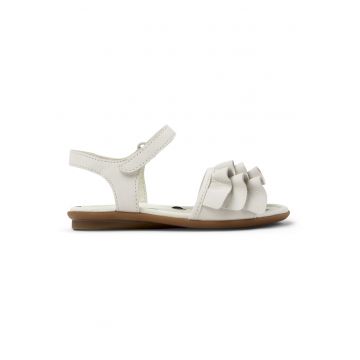 Sandale din piele cu velcro Right Twins - Alb/Alb murdar
