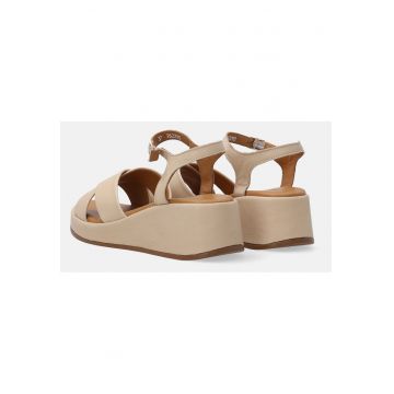 Sandale din piele demi-wedge