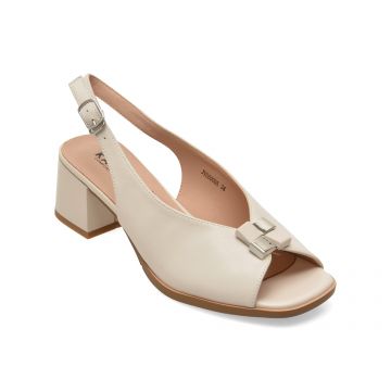 Sandale KARISMA bej, JY60009, din piele naturala