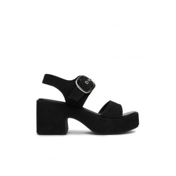 Sandale negre cu cataramă - Negru