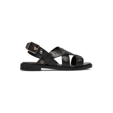 Sandale  negru - barete incrucisate - Negru
