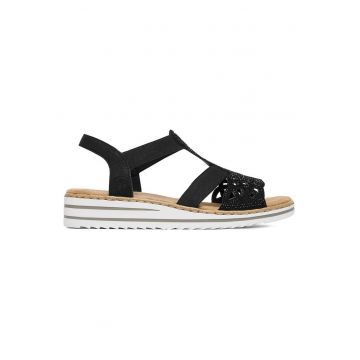 Sandale  negru textil - Negru