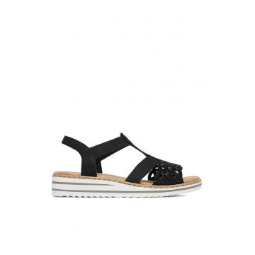 Sandale  negru textil - Negru