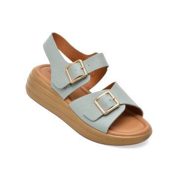Sandale PASS COLLECTION albastre, KL60012, din piele naturala