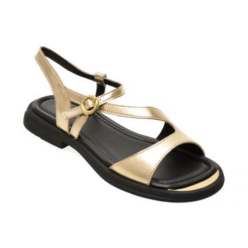 Sandale PASS COLLECTION aurii, WC60003, din piele naturala
