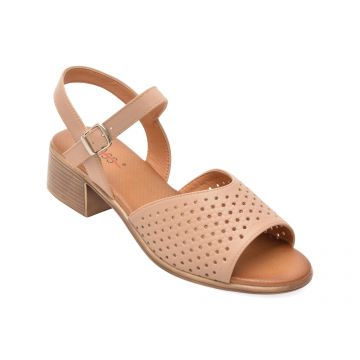 Sandale PASS COLLECTION bej, W160028, din piele naturala