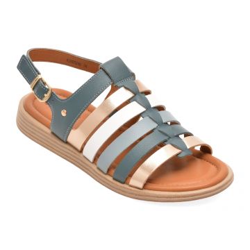 Sandale PASS COLLECTION bleumarin, KL60024, din piele naturala