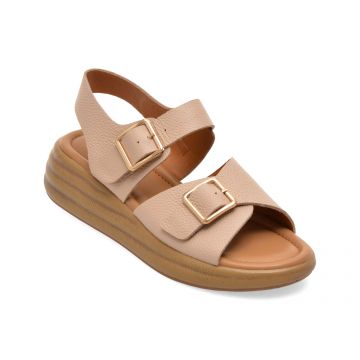 Sandale PASS COLLECTION roz, KL60012, din piele naturala