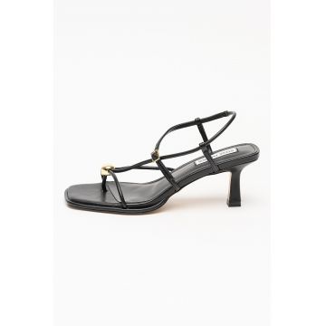 Sandale slingback cu varf patrat Jackpots - Negru