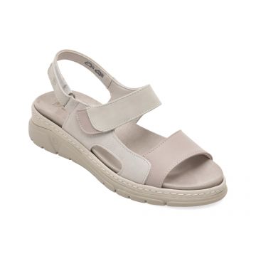 Sandale SUAVE gri, 12534, din piele naturala