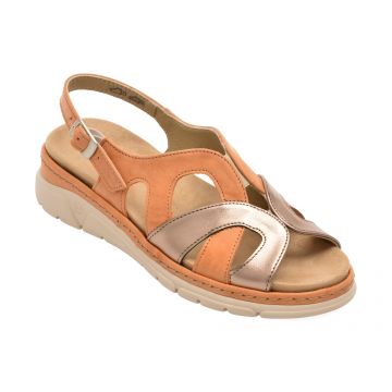 Sandale SUAVE maro, 12503, din piele naturala