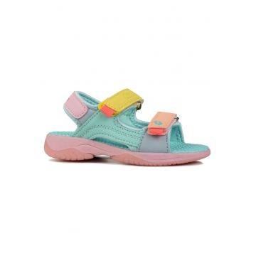 Sandale copii  multicolor - sintetic - inchidere velcro - set pentru fete si baieti