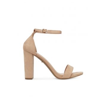 Sandale cu toc dama -  E998-4 - bej