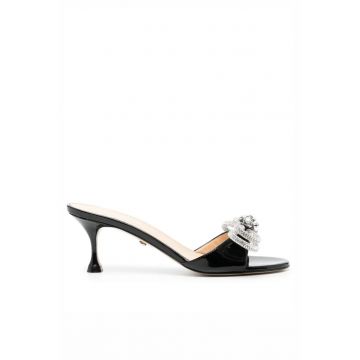 Sandale dama -  70mm Double Bow - Negru