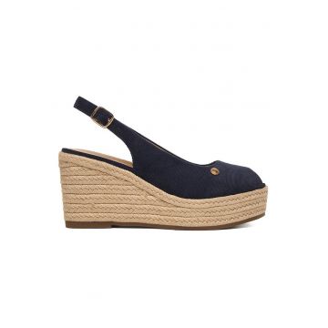 Sandale dama -  espadrile - catarama - bleumarin - textil -