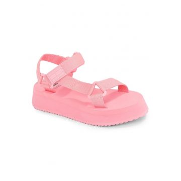 Sandale dama -  roz - material textil