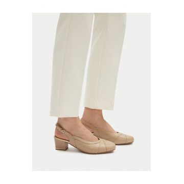 Sandale dama -  Stessy 2.0 - toc cui - bronz - piele ecologica -