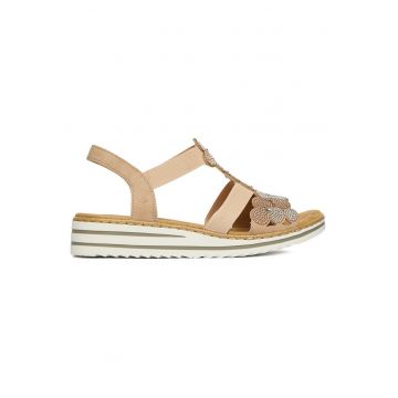 Sandale dama -  V0613-90 - bej - piele ecologica
