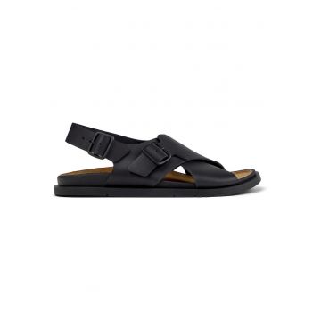 Sandale din piele Lluc - Negru