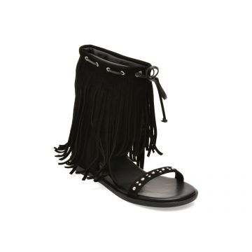 Sandale GRYXX negre, DMS5056, din material textil