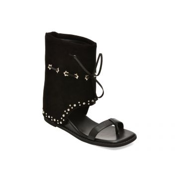 Sandale GRYXX negre, DMS5061, din piele ecologica