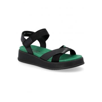 Rieker Revolution sandale cu velcro pentru femei amestec negru-verde W0851-00