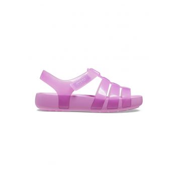 Sandale cauciucate cu velcro - Roz fandango