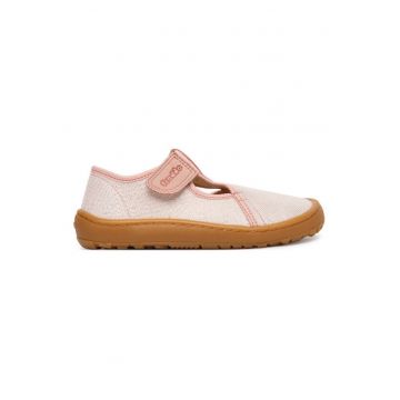 Sandale copii -  roz - material textil - talpa plata - pentru fete