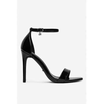 Sandale cu toc  Material Sintetic - Culoare Negru - Negru