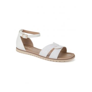 Sandale dama  alb - sintetic -