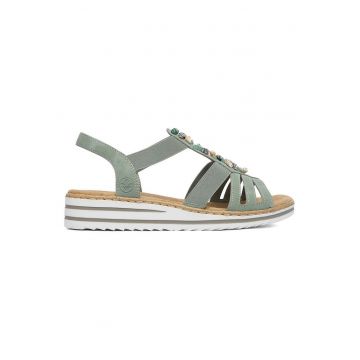 Sandale dama  casual - verde - piele ecologica -