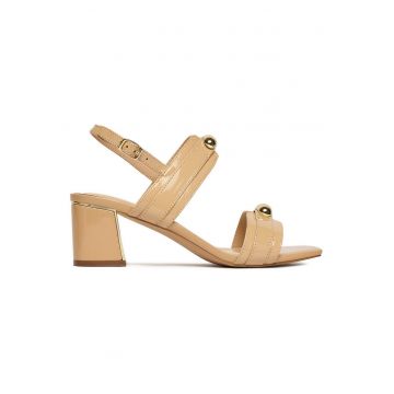 Sandale dama -  catarama - bej - piele naturala -