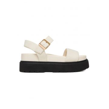 Sandale dama  crem - piele -