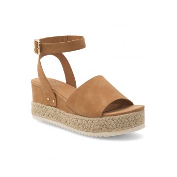 Sandale dama -  espadrile - maro - material textil