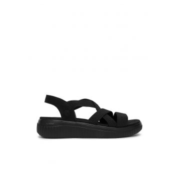 Sandale dama  negru - piele -